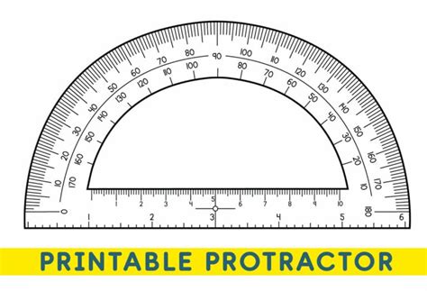 Printable Protractor - Superstar Worksheets