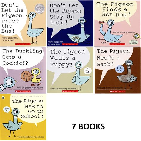 Pigeon Series 7 Book Set : Don't Let the Pigeon Drive the Bus / Stay up ...
