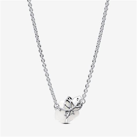 Pandora White Rose In Bloom Collier Necklace Factory Outlet India ...