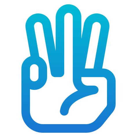 Three fingers - Free hands and gestures icons