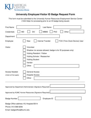 20+ Free Editable Employee Id Card Templates in MS Word [DOC] | pdfFiller