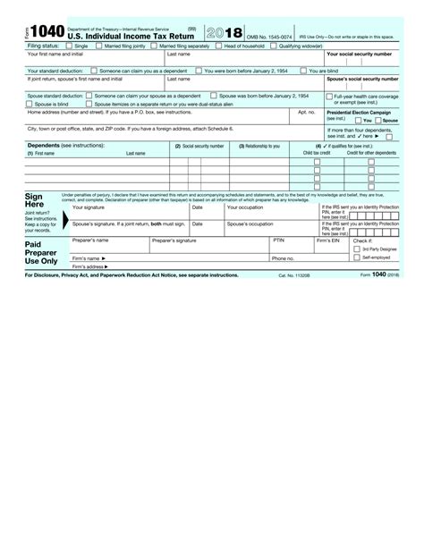 Kuvatulokset haulle irs form 1040