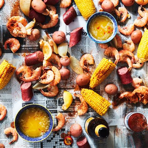 Classic Seafood Boil With Lemon-Butter Recipe | Epicurious