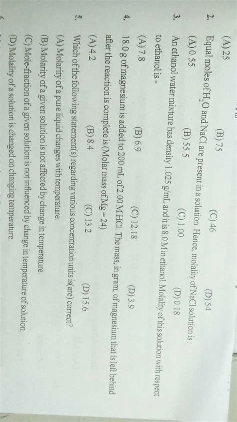 18.0 g of magnesium is added to 200 mL of 2.00MHCl. The mass, in gram, of..