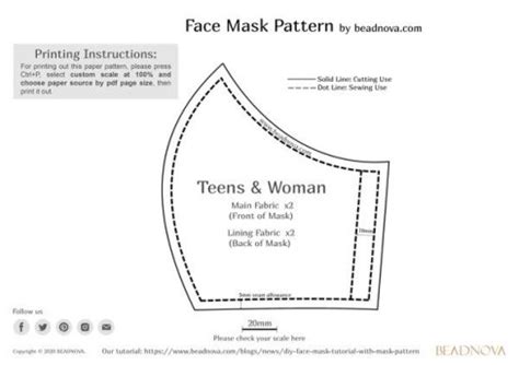 Image result for Free Printable 3D Face Mask Pattern PDF