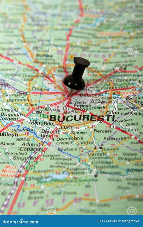 Romania : Bucharest map stock image. Image of guide, romania - 17741249