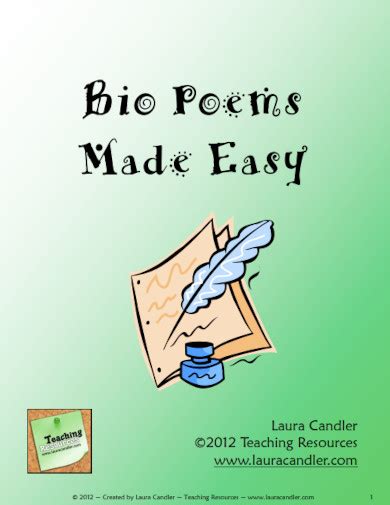 Image result for Bio Poem Examples