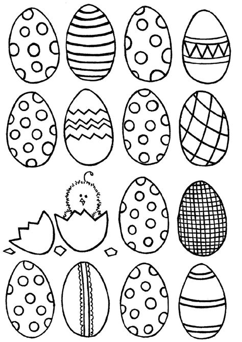 Free Easter Egg Outline Printable Templates - Printables for Everyone
