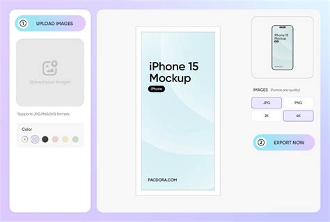 Free iPhone 15 Mockup Generator - Pacdora