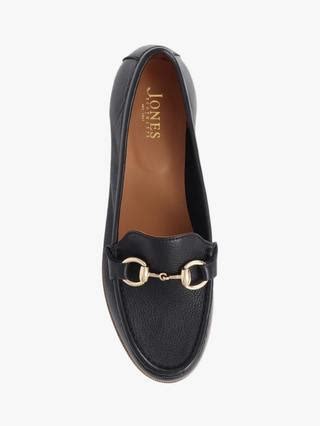 Jones Bootmaker Tadley Leather Horsebit Loafers, Black