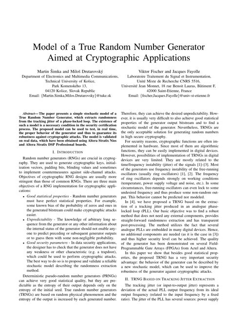 Image result for Random Number Generator Functional Model