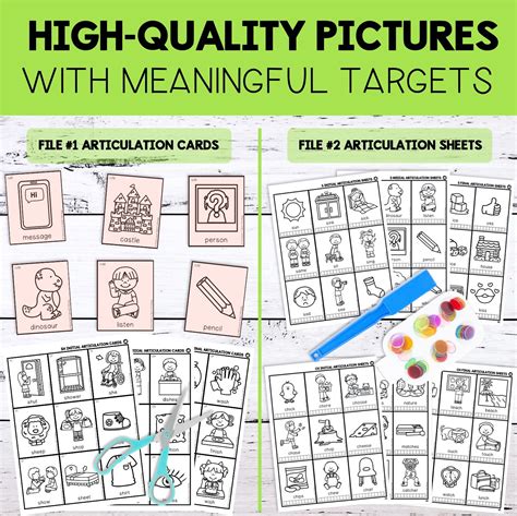 Speech Therapy Articulation Cards Articulation Notebooks For Speech