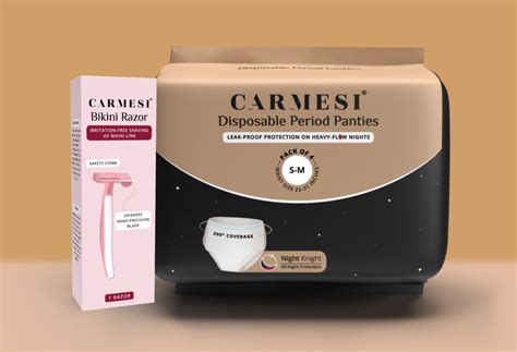 Carmesi Disposable Period Panties Combo (Pack of 10) + Bikini Razor (S–M)