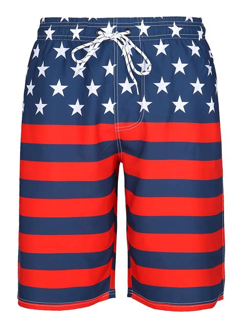American Flag Swim Shorts Men