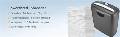 SToK (ST-10Scc) 6-Sheet Strip Cut Paper and Credit Card Shredder with ...