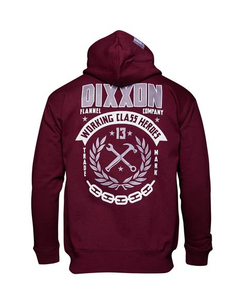 White & Gray Weld Zip Up Hoodie - Maroon | Dixxon Flannel Co.