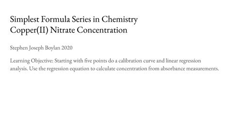 Copper(ii) nitrate concentration 01 | PPT