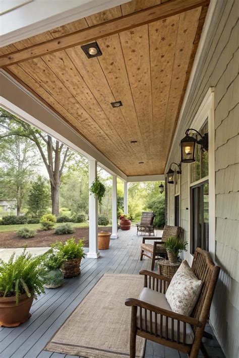 17+ Stylish Plywood Porch Ceiling Ideas