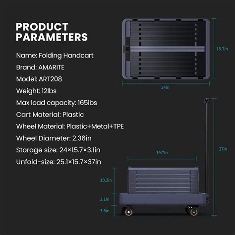 Rolling Crate with Wheels - Teacher Rolling Cart - Portable Folding ...