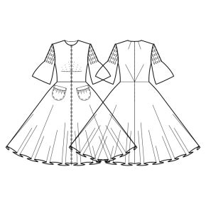 Dress #3848205 - Made to Measure Sewing Pattern by Sewist CAD Online ...