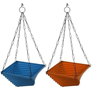 Finegrow Twister Hanging Pot Blue & Orange Set 2 : Amazon.in: Garden ...