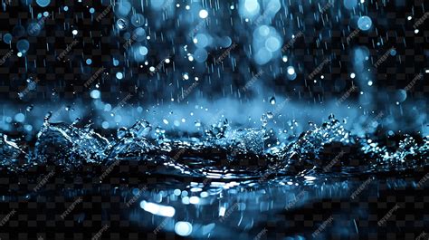 Premium PSD | Flood Radiant Rain With Flood Droplets and Blue Disaster ...