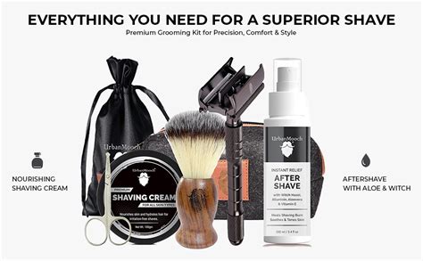 UrbanMooch 6-in-1 Premium Shaving Kit– Complete Grooming Set or Shaving ...