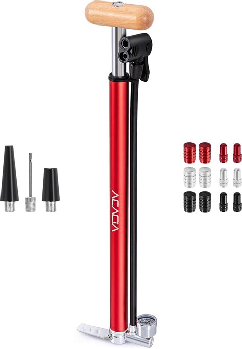 ACACIA Bike Floor Pump Fits Presta and Schrader Valve,Bicycle Pump with ...