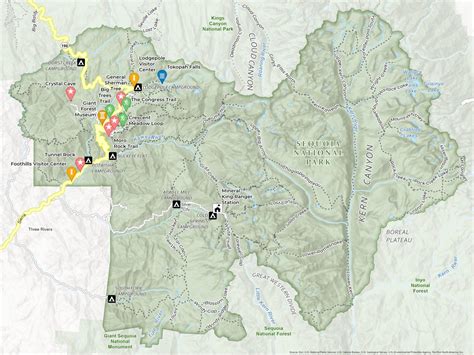 Sequoia National Park Map - GIS Geography