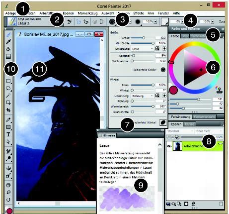 Corel Painter Hilfe | Einführung in das Dokumentfenster