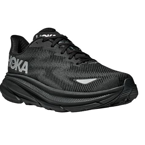 Hoka Clifton 10 Wide Running Shoes Women - black / white | BIKE24