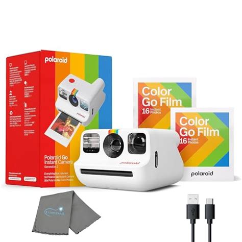 Polaroid Generation 2 Go Instant Mini Camera Starter Set, White with 3 ...