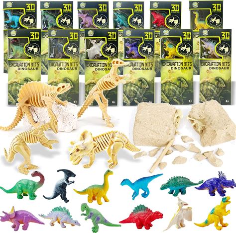 Buy 12 Pack Dig a Dinosaur Fossil and Figure Set | 1 Dozen 3D Dino ...