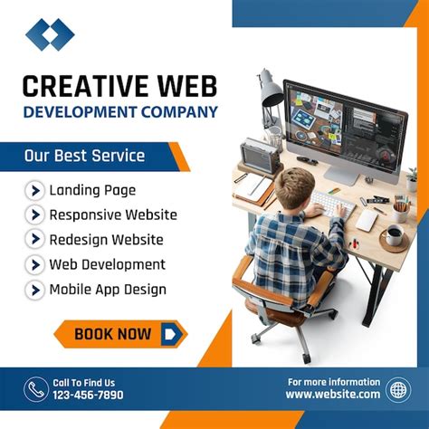 Website development add | Premium Vector