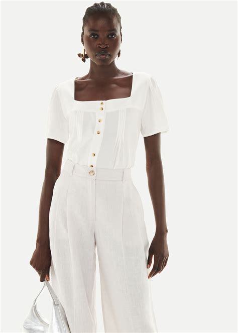 White Lily Square Neck Blouse | WHISTLES | Whistles UK