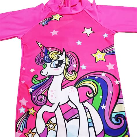 Fancydresswale Girls Swimsuit full sleeve Unicorn horse ...
