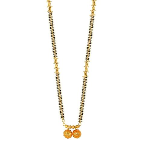 Buy MEENAZ 2 Vati Wati Mangalsutra For Women Girls Temple South Indian ...