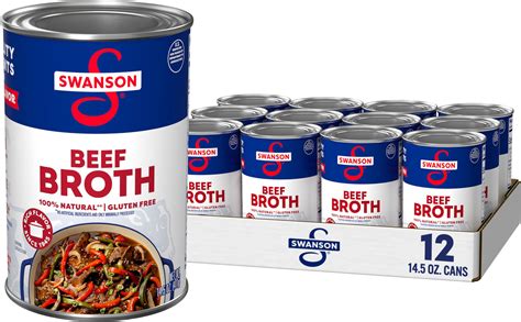Amazon.com : Swanson 100% Natural, Gluten-Free Beef Broth, 14.5 Oz Can ...