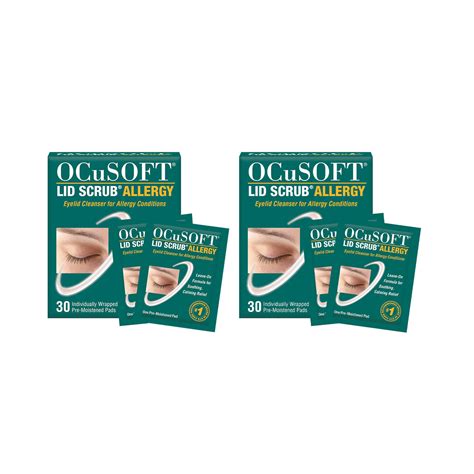 Ocusoft Lid Scrub Allergy Eyelid Cleanser 2-Pack Wipes – Vision Rescue