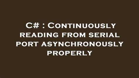 Image result for C# Serial Port Read Example