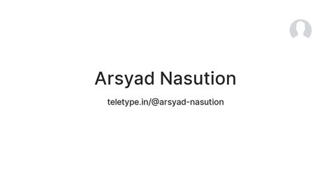 Arsyad Nasution — Teletype