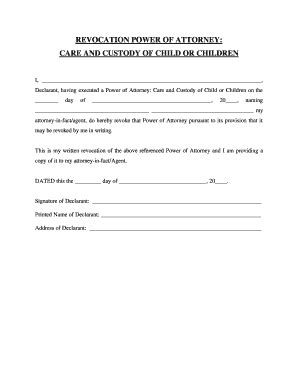 18 Printable Revocation Of Power Of Attorney Forms and Templates ...