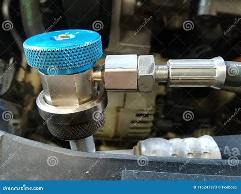 Recharge Air Conditioner in Auto Repair Shop Stock Image - Image of ...