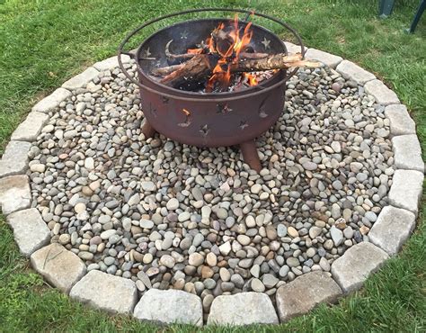 Diy River Rock Fire Pit