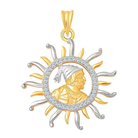 Buy Vighnaharta Shrimant Yogi Shri Chhatrapati Shivaji Maharaj CZ Gold ...