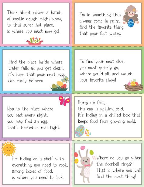 48 Free Printable Easter Egg Hunt Riddles - Play Party Plan