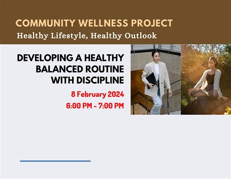 Developing a healthy balanced routine with discipline, February 8 2024 ...