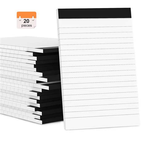 20 Pack 4 x 6 Inch Note Pad Writing Notepads 4 x 6” Lined Paper Memo ...