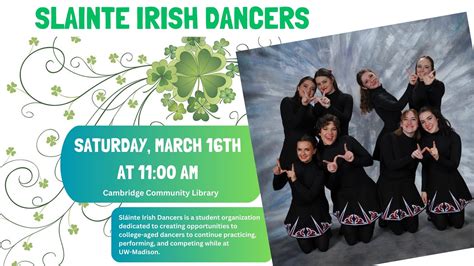 UW Irish Dancers | Cambridge Community Library