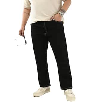 Buy Urbano Plus Men's Black Straight Fit Washed Jeans Stretchable ...